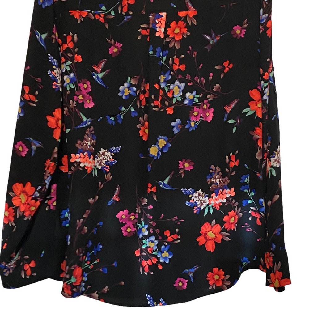 Pre-owned Express Portofino Floral Blouse size L - Picture 2 of 7